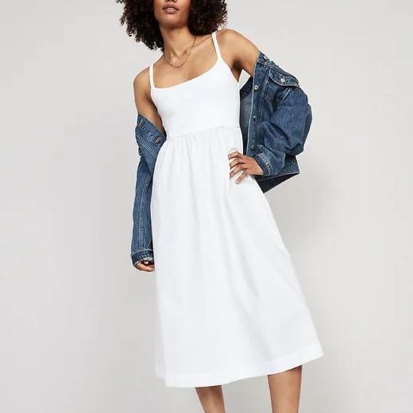 NWT Old Navy Fit & Flare Combination Midi Cami Dress for Women - Picture 3 of 7